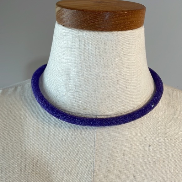 SWAROVSKI stardust purple crystal wrap bracelet /  choker LIKE NEW - Picture 5 of 9